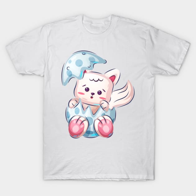 Japanese cat kitten concept art T-Shirt by GiftsRepublic